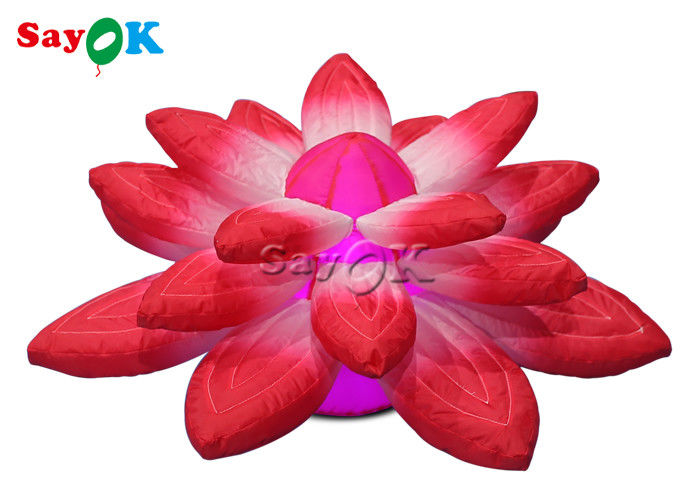 Dekorasi panggung lobi 3,28 kaki dengan lampu tiup merah menggantung lotus