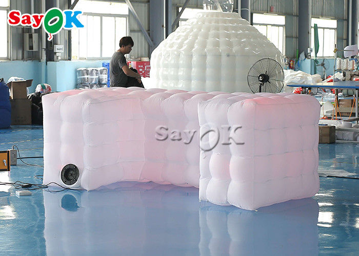 Family Air Tent LED Illuminated Inflatable Bar Counter Dengan Blower Untuk Pesta Toko Minuman Bir