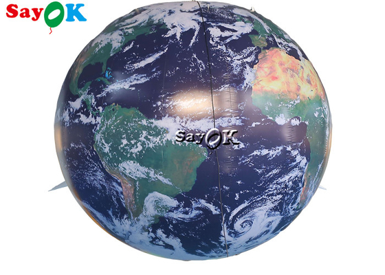 Acara Sekolah 2.5m 8ft Inflatable Earth Globe Model Dekoratif Dengan Pencahayaan Led