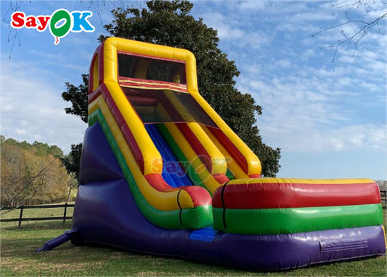 Slide Air Terbakar Besar Tema Dinosaurus PVC Fun Slide Air Terbakar Garing Tunggal Anti Ruptured