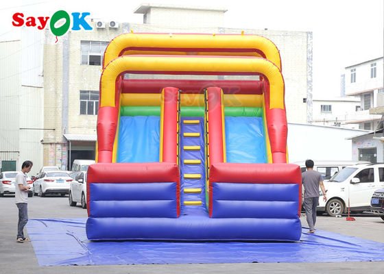 Outdoor Inflatable Slide PVC sederhana Inflatable Bouncer Slide Blow Up Double Dry Slide Inflatable Slide Untuk Anak-anak