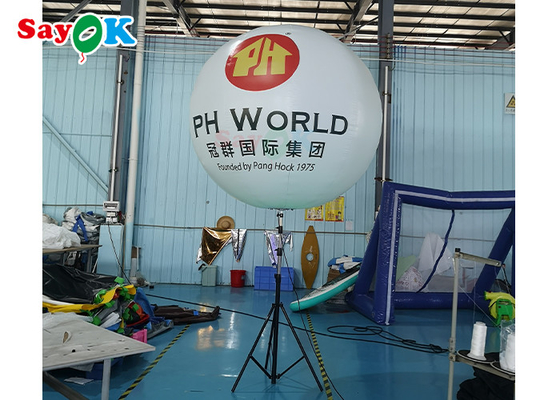 Braket LED Lantai Balon Tiup Lampu Dekorasi Interaktif Acara Iklan Bola Bercahaya