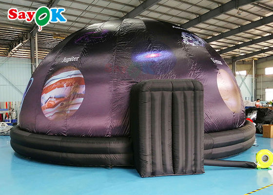 Tenda Kubah Proyeksi Hitam Planetarium Tiup Diameter 5m Untuk Dispaly Sains
