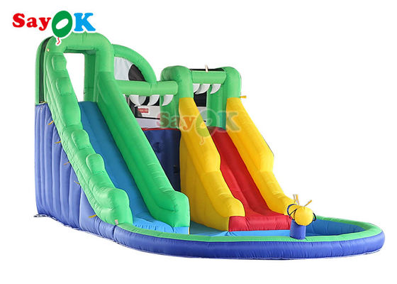 Slide Bouncy Inflatable Anak-anak Slide Air Inflatable Kolam Renang Backyard Double Slide Jumping Bouncer