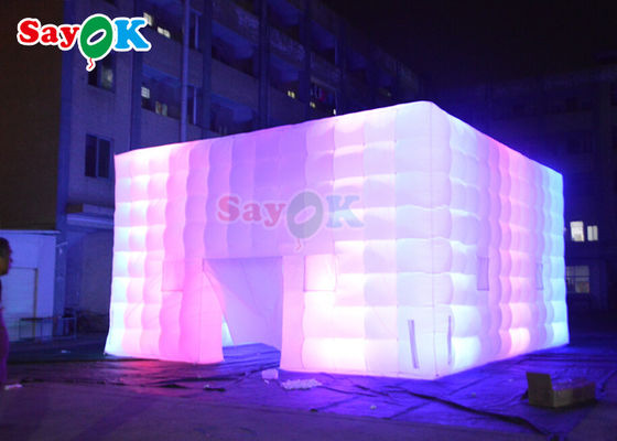 Customized Air Cube Tent Inflatable Nightclub Wedding Photo Booth With Colorful LED Light Air Tent Inflatable