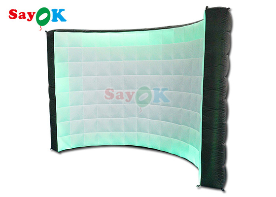 Portable Curved Inflatable Photo Booth Backdrop Wall Untuk Pameran