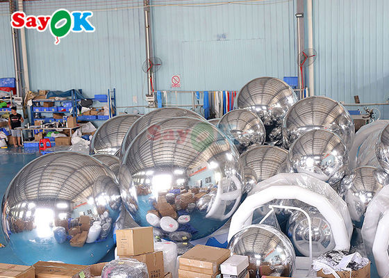 Warna-warni PVC bola reflektif kembung dekorasi Natal bola kembung cermin balon kembung iklan