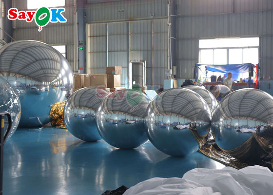 Bola Cermin Emas Klub Malam PVC Balon Inflatable Disco Pesta Pernikahan Emas Perak Bola Terapung Bola Cermin Inflatable
