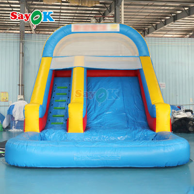 Keamanan Bouncy Castle Dengan Slide Sesuaikan Bounce House Air Slide Inflatable Kids Outdoor