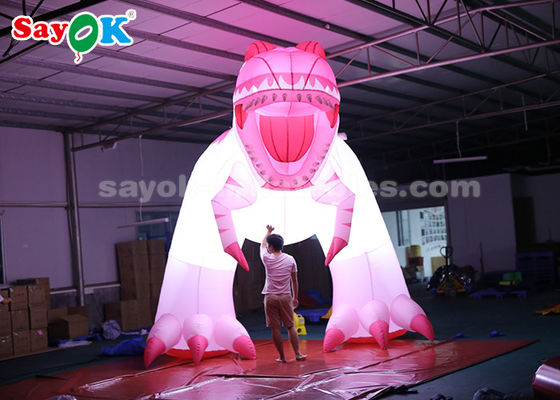 Karakter Inflatable 4m Pink Dinosaur Inflatable Untuk Dekorasi Perayaan