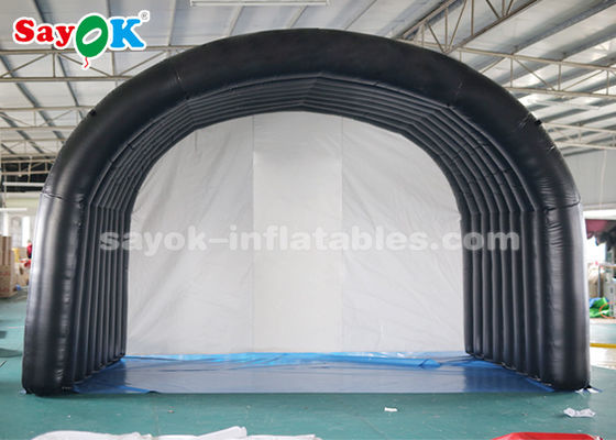 Tenda Inflatable Custom Black Tunnel Entrance Tenda Udara Inflatable Untuk Pertemuan Olahraga Luar Ruangan