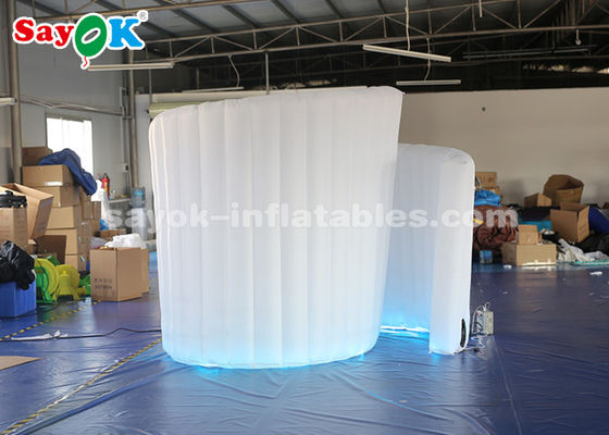 Inflatable Photo Studio Dekorasi Panggung Inflatable LED Photo Booth Spiral Wall Dengan Blower Udara