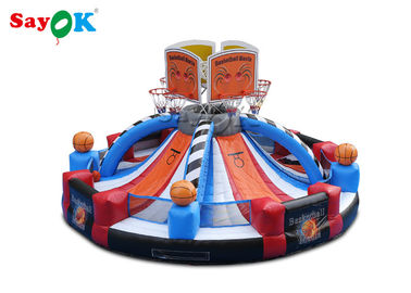 Raksasa Luar Inflatable Ring Basket Shooting Game Logo Disesuaikan