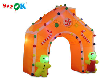 Christmas Inflatable Archway Oxford Cloth LED Light Inflatable Arch Tent Dekorasi Natal Berwarna-warni Untuk Promosi