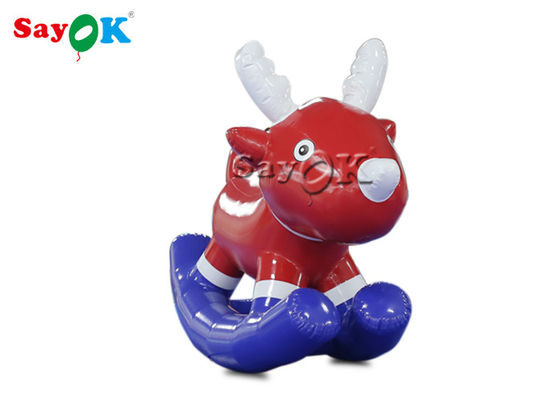 Inflatable Rocking Horse Mainan Bayi PVC 1.8x0.7x1.8 MH Inflatable Pony Horse