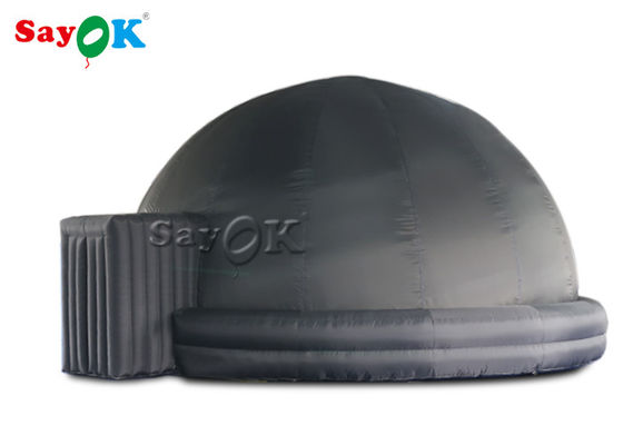 Proyeksi 360 Dome 5/6m Tenda Planetarium Tiup Hitam Portabel