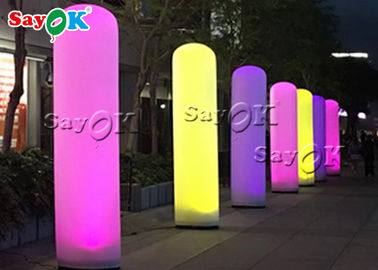 Disesuaikan Putih Led Pencahayaan Inflatable Model Pillar Untuk Dekorasi