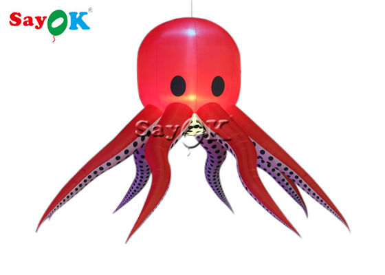 Red 190T Nylon Octopus Tentacles 3m Inflatable Dekorasi Pencahayaan