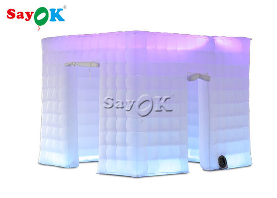 Wedding Party 3x3x2.4mH Photo Booth Cube Cube Dengan Lampu LED