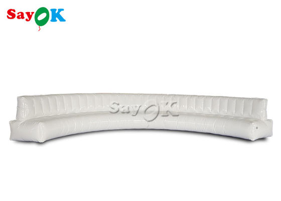 6.367m Sofa Udara Tiup Furnitur Multifungsi Melengkung Putih