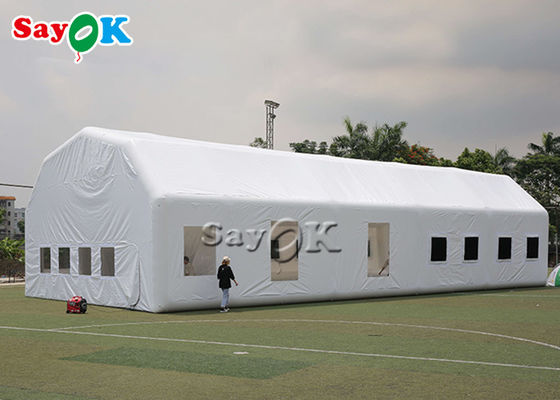 Tenda Lawn Inflatable Waterproof Putih 20x10x5.5mH Kantor Cat Otomotif Inflatable