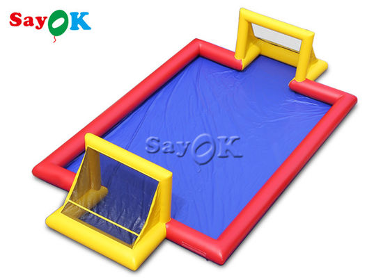 Permainan Tiup Anak 10x7x2.5mH ​​Digital Printing Lapangan Sepak Bola Tiup Untuk Anak-Anak