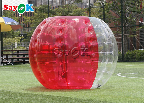 Permainan Bola Tiup Permainan Luar Ruang TPU PVC Tubuh Zorb Gelembung Transparan Bola Sepak Bola
