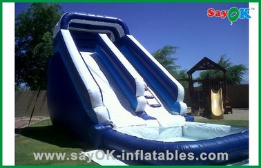 Slide Air Inflatable Besar Custom PVC Tarpaulin Mini Bouncer / Bouncer Inflatable Slip Dan Slide Untuk Hiburan Air