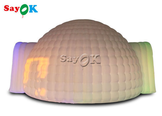 Tenda Inflatable Igloo Oxford Cloth White LED Inflatable Dome Tent Untuk Acara Pesta
