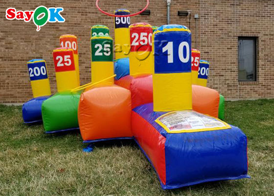 Permainan Tiup Luar Ruangan Ketahanan UV 2.3x2.1m Kecil Tiup Permainan Hoopla Luar Ruangan