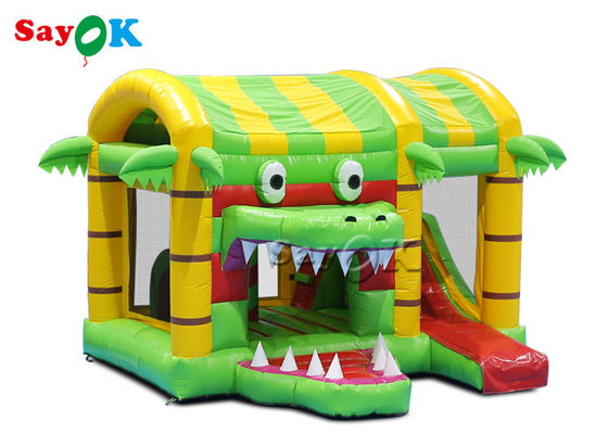Kecil Multi menyenangkan Buaya Inflatable Bounce Castle House Slide Untuk Anak