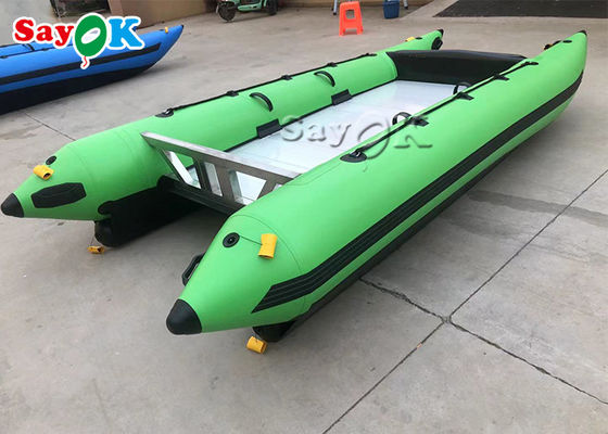 410cm 6 Penumpang Green Sport PVC Inflatable Boats