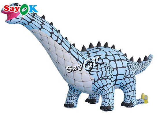 Karakter Iklan Inflatable 3m 10ft Biru Dinosaurus Natal Inflatable Untuk Dekorasi Luar Ruangan