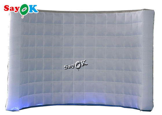 Profesional Photo Studio Silver Led Light Backdrop Inflatable Photo Booth Wall 3x1.5x2.3mH Untuk Pesta Pernikahan