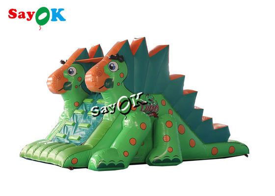 Komersial Inflatable Bouncy Slides Toddler Pvc Inflatable Dinosaur Dry Slide Untuk Taman Hiburan Luar Ruangan