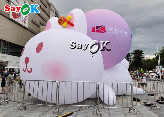 Kelinci Terduga Karakter Kartun Terduga Dengan Pencahayaan Led RGB Dekorasi Mal Luar Ruang