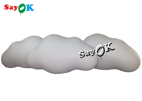 3m 10ft Produk Kustom Tiup Langit-langit Menggantung Balon Awan PVC Dengan Lampu LED