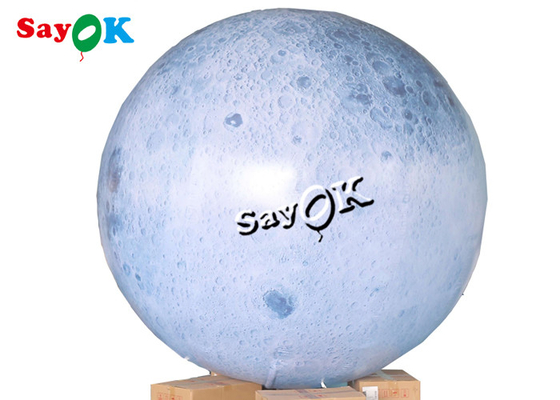 6.6ft Led Inflatable Moon Balloon Untuk Pameran Halaman Luar Ruangan