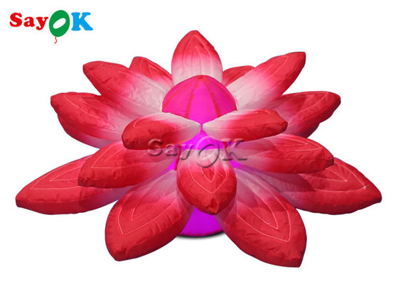 Dekorasi panggung lobi 3,28 kaki dengan lampu tiup merah menggantung lotus