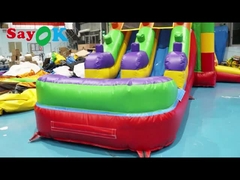 Slide Rumah Bouncing Halaman Belakang Slide Tiup Lucu Raksasa Pantulan Air Tiup Komersial