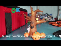 Blow Up labu untuk Halloween Yard Outdoor Ghost Pohon Halloween Dekorasi