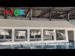 Tenda kolam renang pribadi Tenda penutup persegi tertiup dengan blower