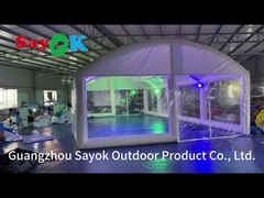 Bayangan kolam renang yang bisa dipadamkan Gedung kubah gelembung Tenda air yang ditutupi udara