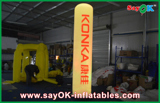 3m Tinggi Inflatable Pencahayaan Dekorasi Led Pillar Cube Kolom Dicetak
