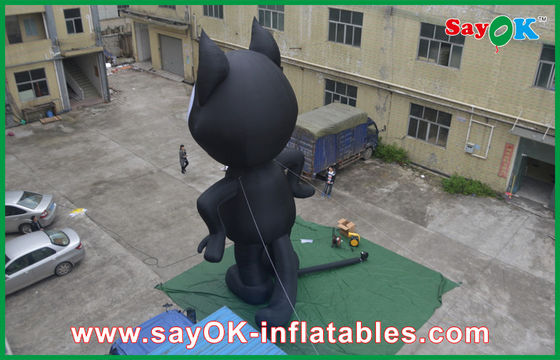 Balon Karakter Inflatable Raksasa 6m Kartun Kucing Inflatable Iklan Komersial Untuk Luar Ruangan