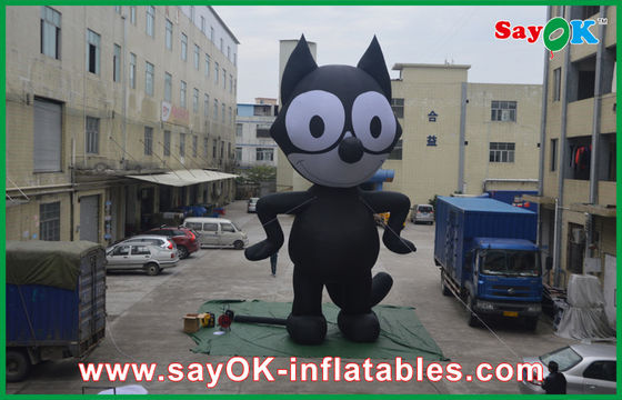 Balon Karakter Inflatable Raksasa 6m Kartun Kucing Inflatable Iklan Komersial Untuk Luar Ruangan
