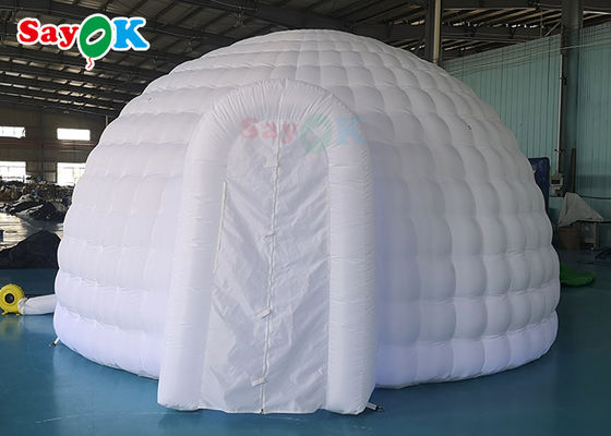 Tenda Inflatable Outdoor 6x5x3.2m Tenda Kubah Inflatable Putih Murni Dengan Lampu LED