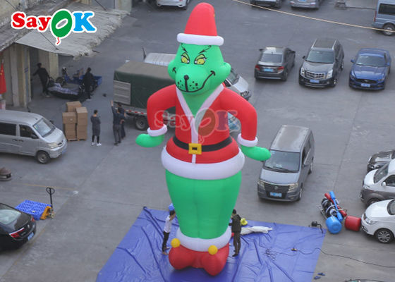 Dekorasi Taman Inflatable OEM Karakter Kartun Inflatable Ledakan Grinch Oxford Model Film