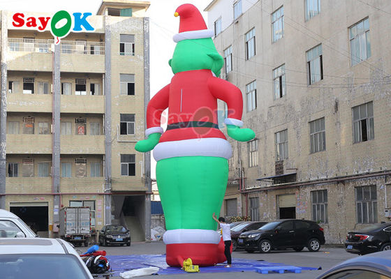 Dekorasi Taman Inflatable OEM Karakter Kartun Inflatable Ledakan Grinch Oxford Model Film