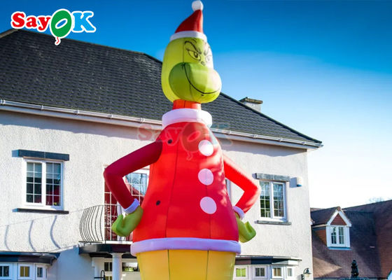 Balon Karakter Inflatable Iklan Grinch Inflatable 9m 30ft Besar Santa Dekorasi Natal Kartun